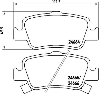 Brembo P 83 080 — Zestaw klocków hamulcowych, hamulce tarczowe