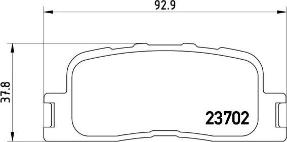 Brembo P 83 088 — Zestaw klocków hamulcowych, hamulce tarczowe