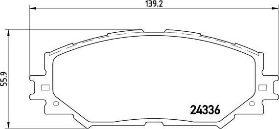 Brembo P 83 082 — Zestaw klocków hamulcowych, hamulce tarczowe