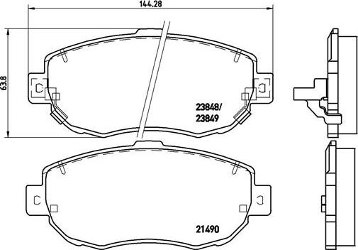 Brembo P 83 037 — Zestaw klocków hamulcowych, hamulce tarczowe