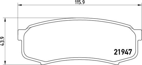 Brembo P 83 024 — Zestaw klocków hamulcowych, hamulce tarczowe
