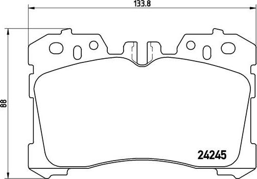 Brembo P 83 075 — Zestaw klocków hamulcowych, hamulce tarczowe
