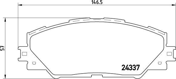 Brembo P 83 071 — Zestaw klocków hamulcowych, hamulce tarczowe