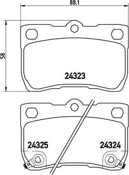 Brembo P 83 073 — Zestaw klocków hamulcowych, hamulce tarczowe