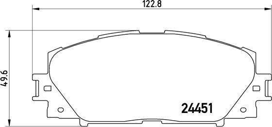 Brembo P 83 141 — Zestaw klocków hamulcowych, hamulce tarczowe