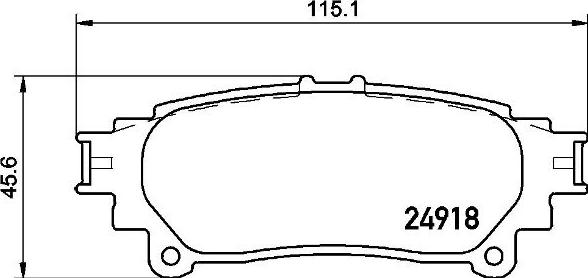 Brembo P 83 152 — Zestaw klocków hamulcowych, hamulce tarczowe