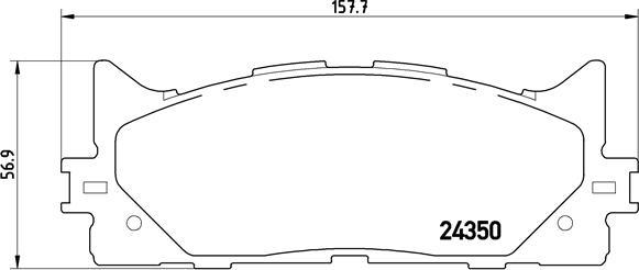 Brembo P 83 117 — Zestaw klocków hamulcowych, hamulce tarczowe