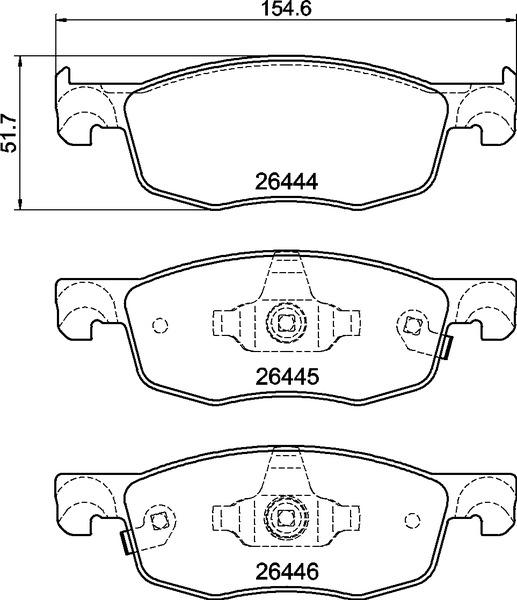 Brembo P 83 185 — Zestaw klocków hamulcowych, hamulce tarczowe