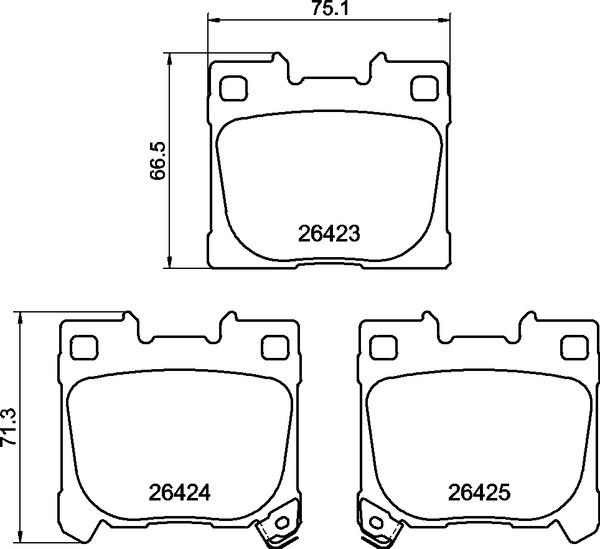 Brembo P 83 186 — Zestaw klocków hamulcowych, hamulce tarczowe