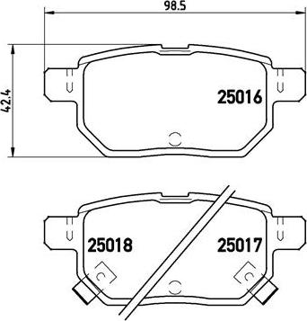 Brembo P 83 133 — Zestaw klocków hamulcowych, hamulce tarczowe