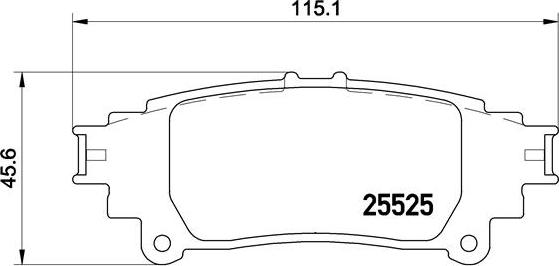 Brembo P 83 132 — Zestaw klocków hamulcowych, hamulce tarczowe