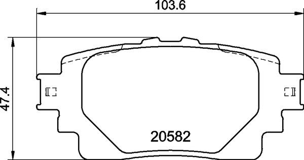Brembo P 83 174 — Zestaw klocków hamulcowych, hamulce tarczowe