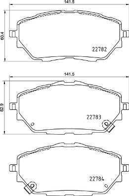 Brembo P 83 171 — Zestaw klocków hamulcowych, hamulce tarczowe