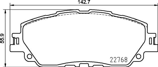 Brembo P 83 172 — Zestaw klocków hamulcowych, hamulce tarczowe