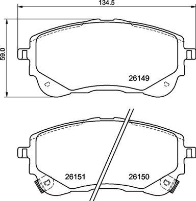Brembo P 83 177 — Zestaw klocków hamulcowych, hamulce tarczowe