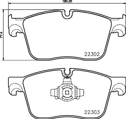 Brembo P 36 031 — Zestaw klocków hamulcowych, hamulce tarczowe