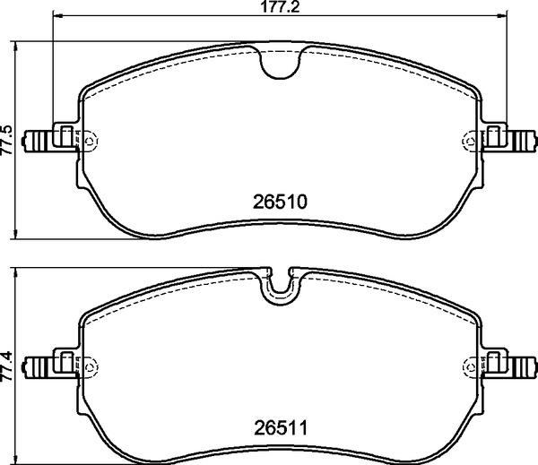 Brembo P 36 038 — Zestaw klocków hamulcowych, hamulce tarczowe