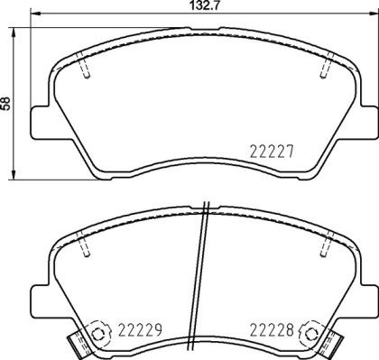 Brembo P 30 098 — Zestaw klocków hamulcowych, hamulce tarczowe