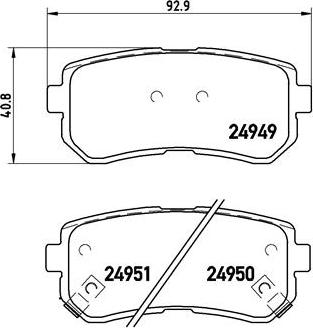 Brembo P 30 046 — Zestaw klocków hamulcowych, hamulce tarczowe