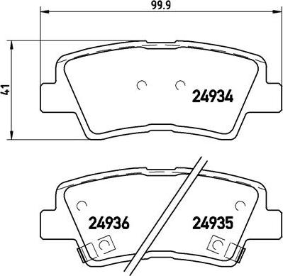 Brembo P 30 047 — Zestaw klocków hamulcowych, hamulce tarczowe