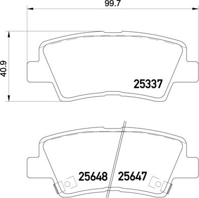 Brembo P 30 054 — Zestaw klocków hamulcowych, hamulce tarczowe