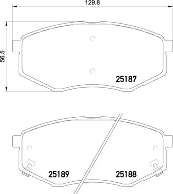 Brembo P 30 055 — Zestaw klocków hamulcowych, hamulce tarczowe