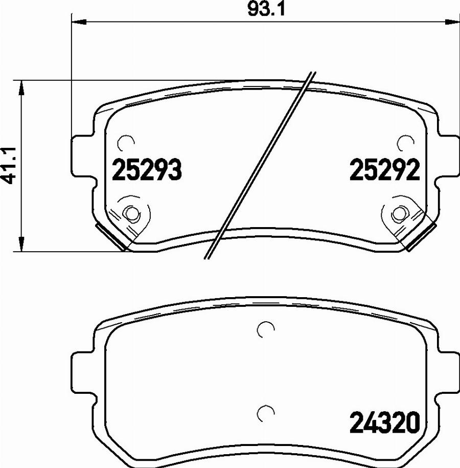Brembo P 30 051 — Zestaw klocków hamulcowych, hamulce tarczowe