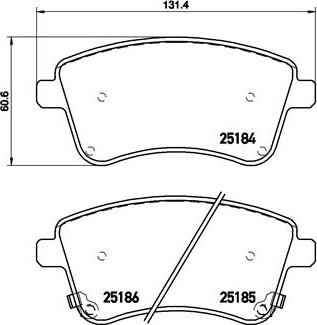 Brembo P 30 064 — Zestaw klocków hamulcowych, hamulce tarczowe