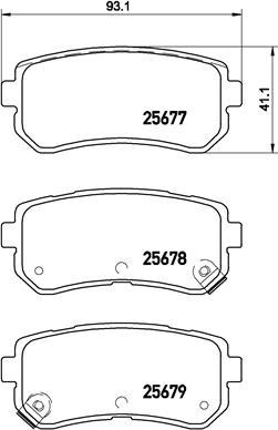 Brembo P 30 068 — Zestaw klocków hamulcowych, hamulce tarczowe