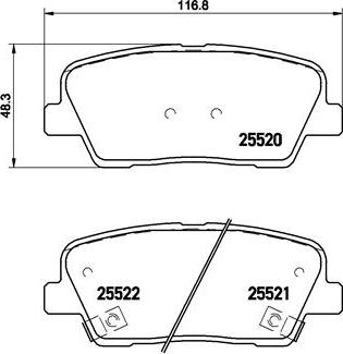 Brembo P 30 063 — Zestaw klocków hamulcowych, hamulce tarczowe