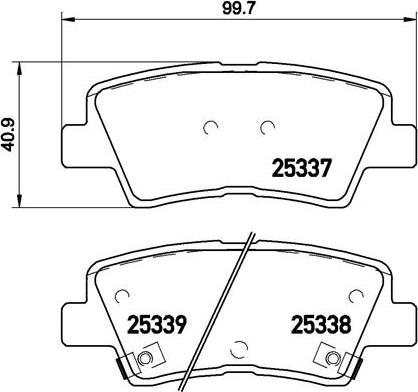 Brembo P 30 067 — Zestaw klocków hamulcowych, hamulce tarczowe