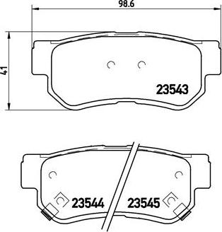 Brembo P 30 014 — Zestaw klocków hamulcowych, hamulce tarczowe