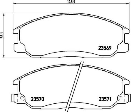Brembo P 30 013 — Zestaw klocków hamulcowych, hamulce tarczowe