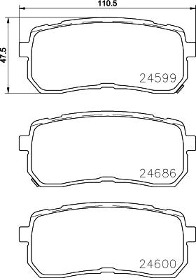 Brembo P 30 080 — Zestaw klocków hamulcowych, hamulce tarczowe