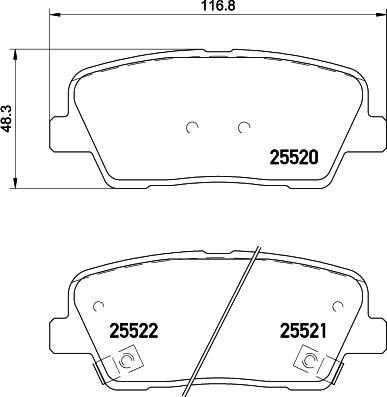 Brembo P 30 081 — Zestaw klocków hamulcowych, hamulce tarczowe