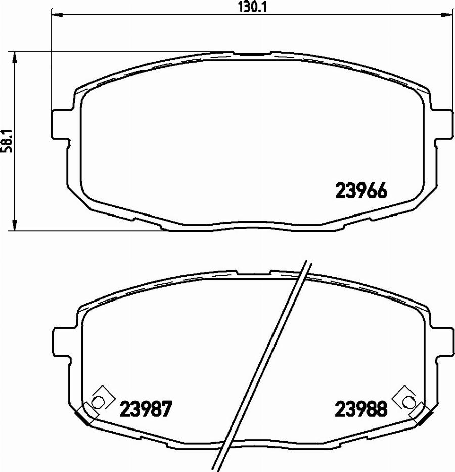Brembo P 30 034 — Zestaw klocków hamulcowych, hamulce tarczowe