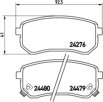Brembo P 30 033 — Zestaw klocków hamulcowych, hamulce tarczowe