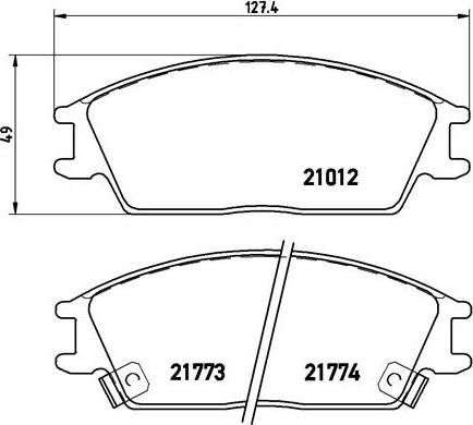 Brembo P 30 024 — Zestaw klocków hamulcowych, hamulce tarczowe