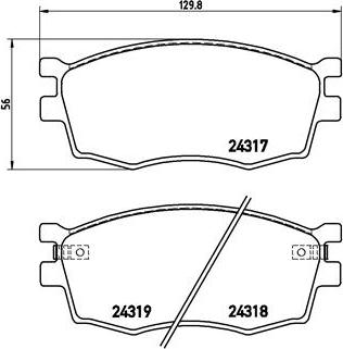 Brembo P 30 026 — Zestaw klocków hamulcowych, hamulce tarczowe