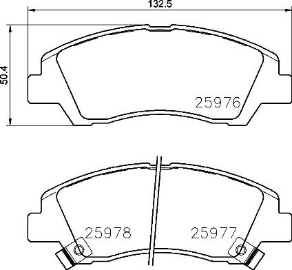 Brembo P 30 076 — Zestaw klocków hamulcowych, hamulce tarczowe