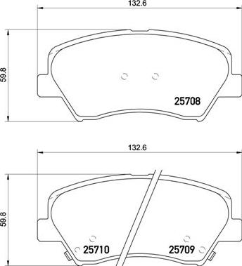 Brembo P 30 073 — Zestaw klocków hamulcowych, hamulce tarczowe