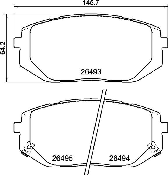Brembo P 30 140 — Zestaw klocków hamulcowych, hamulce tarczowe