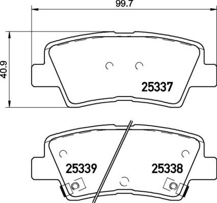 Brembo P 30 106 — Zestaw klocków hamulcowych, hamulce tarczowe