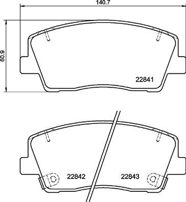 Brembo P 30 108 — Zestaw klocków hamulcowych, hamulce tarczowe