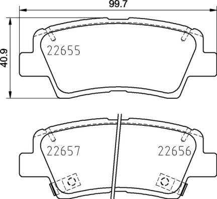Brembo P 30 103 — Zestaw klocków hamulcowych, hamulce tarczowe