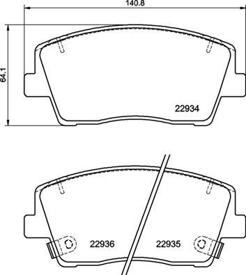 Brembo P 30 119 — Zestaw klocków hamulcowych, hamulce tarczowe