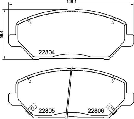 Brembo P 30 110 — Zestaw klocków hamulcowych, hamulce tarczowe