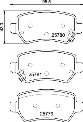 Brembo P 30 120 — Zestaw klocków hamulcowych, hamulce tarczowe