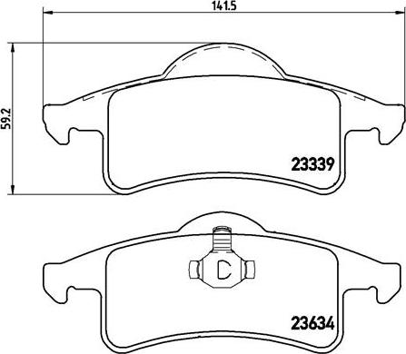 Brembo P 37 006 — Zestaw klocków hamulcowych, hamulce tarczowe