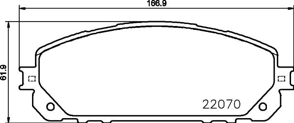 Brembo P 37 021 — Zestaw klocków hamulcowych, hamulce tarczowe
